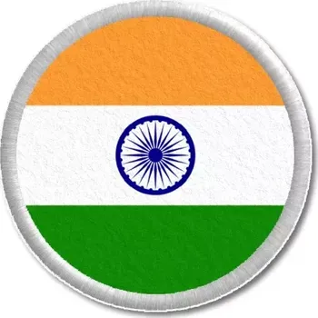 Vlajka Pelisport Indická vlajka tištěná nášivka ø 4,5 cm