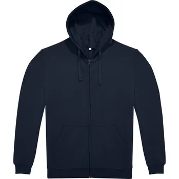 pracovní mikina B&C Mikina s kapucí B&C ID.224 Zip Hood na zip, unisex COT01I22400300-navy Navy XS