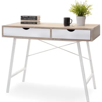 Křeslo Mebel Partner Fallon (dub + bílá)