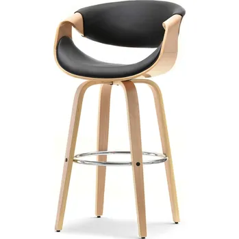 Křeslo Mebel Partner Bjorn H (dub černý + chromová)