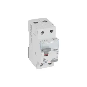 Proudový chránič PROUDOVÝ CHRÁNIČ 2P 40A 100MA TYP A ŘADY TX3 Legrand 411565