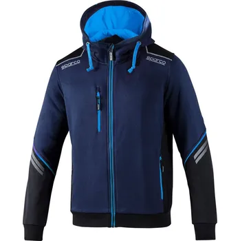 Pánská větrovka Sparco Bunda Tech Hooded full zip Černá / Zelená XL