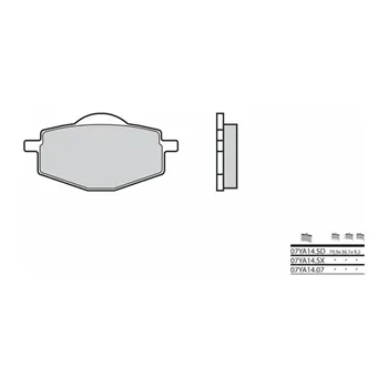 Brzdová destička BRZDOVÉ DESTIČKY BREMB 07YA14SD SINTER METAL