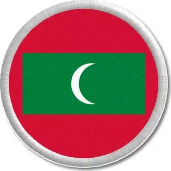 Vlajka Pelisport Maledivská vlajka tištěná nášivka ø 4,5 cm