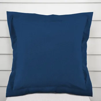 Povlak na dekorativní polštářek Dekorační povlak na polštář s lemem BKU-117 Námořnický modrý 40 x 40 cm