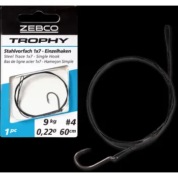 ZebcoEU Zebco Trophy Steel Trace 1x7 - Single Hook L: 50cm 15kg 1 pcs Varianta: Single Hook L: 50cm 15kg 1 pcs