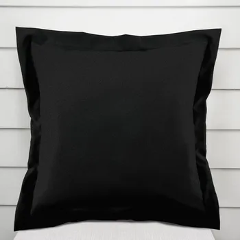 Povlak na dekorativní polštářek Dekorační povlak na polštář s lemem BKU-116 Černý 50 x 50 cm