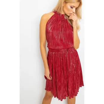 Dámské šaty Dámské skládané šaty 1407 - FPrice 34 bordó