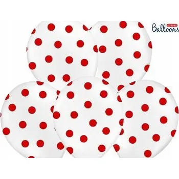Balónek Balónky 30 cm, Puntíky, Pastelově Bílá