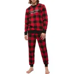 Pánské tepláky NM1726E-5VJ černočervená - Calvin Klein černo-červená M