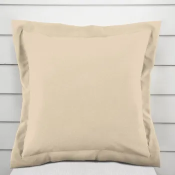 Povlak na dekorativní polštářek Dekorační povlak na polštář s lemem BKU-108 Krémově béžový 35 x 45 cm