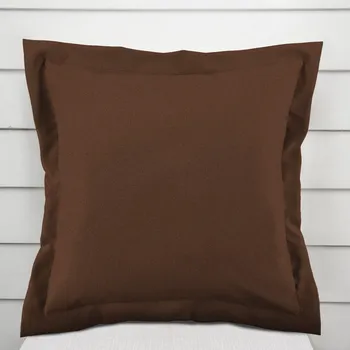 Povlak na polštářek Dekorační povlak na polštář s lemem BKU-114 Čokoládově hnědý 50 x 50 cm