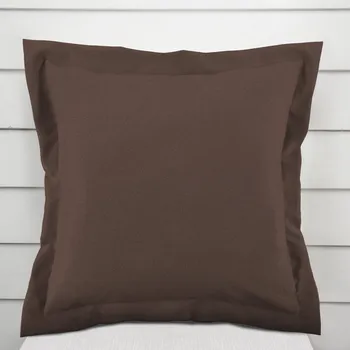 Povlak na polštářek Dekorační povlak na polštář s lemem BKS-409 Čokoládově hnědý 35 x 45 cm