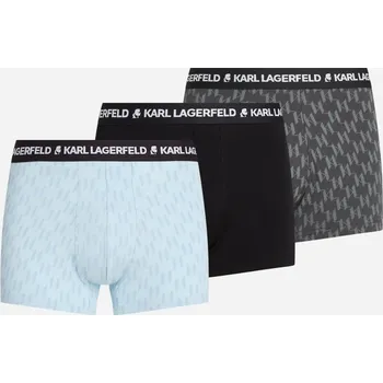 Boxerky SPODNÍ PRÁDLO KARL LAGERFELD MONOGRAM AOP TRUNK KL MONOG AOP BLUE-ASPHALT