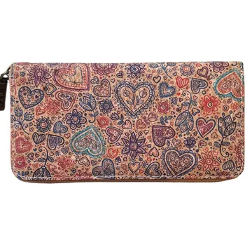 Peněženka Dámská korková peněženka Srdíčka