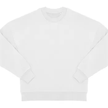 pracovní mikina B&C Mikina B&C Influence Crew, těžká oversize, unisex COT01IC0100102-white M Bílá