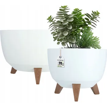 Květináč Květináč plast bílý Kadax 40 cm x 40 cm x 25 cm