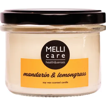 Svíčka Tradiční sójová svíčka mandarinka & lemongrass Melli Care 1 ks