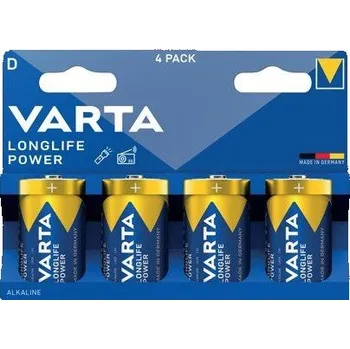 Článková baterie VARTA Longlife Power 4 D (Plastic free Double Blister)