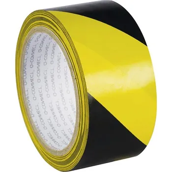 Lepicí páska VÝSTRAŽNÁ PÁSKA SAMOLEPICÍ ČERNO ŽLUTÁ 50MM