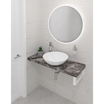 Deska pod umyvadlo AVICE deska 60x36cm, šedý kámen AV06610