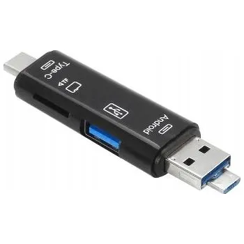 Příslušenství pro datový nosič Univerzální čtečka karet 3v1 typ C a Micro USB