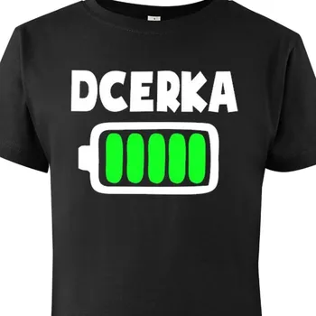 Pánské tričko Tričko Baterka - dcerka - velikost 134, Barva Červená