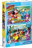 Puzzle Clementoni Supercolor Mickey závodník 2x 20 dílků