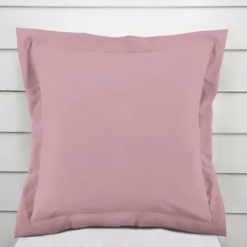 Povlak na polštářek Dekorační povlak na polštář s lemem BKS-413 Pudrově růžový - 2.JAKOST 40 x 60 cm