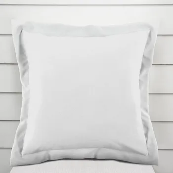 Povlak na dekorativní polštářek Dekorační povlak na polštář s lemem BKU-112 Kouřově bílý 40 x 40 cm