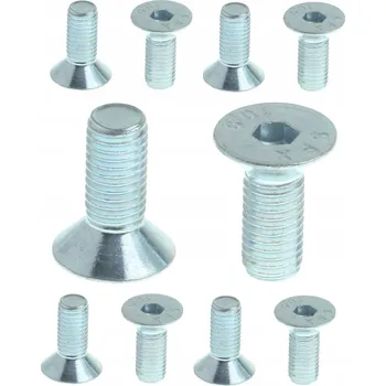 Šroub KUŽELOVÝ ŠROUB POZINK IMBUSOVÝ M12 x 20 mm, 10 ks ŠROUBY S PLOCHOU HLAVOU