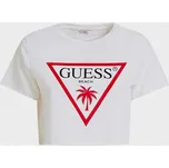 Dámské crop tričko E02I01JA911 - A009 - Guess bílá XS