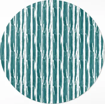 Obraz Kulatý Koberec s Grafikou průměr 50 cm Abstraktní vzor malované linie