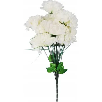 umělá květina Krémová vazba umělých chryzantém s přídavkem tráva, dekorace na hřbitov