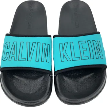 Dámské plavky Plážové pantofle KW0KW00728 tyrkysová - Calvin Klein tyrkys 39/40