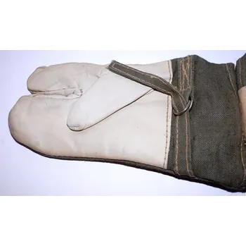 Rukavice Kožené rukavice plátěné tříprsté