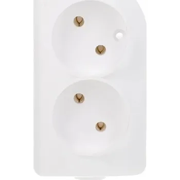 Elektrická zásuvka Elektrická Zásuvka rozbočka Elgotech bílá