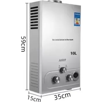 Příslušenství pro ohřívač vody Instantní plynový ohřívač vody propan-butanový plynový kotel 12L 24KW