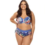 Dámské dvojdílné plavky - L2407/2 - Lorin 38/75D modrá - květy