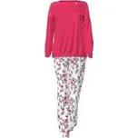 Elegantní dámské pyžamo s květinovým vzorem 11918 - Vamp černá - smajlíci XXL