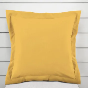Povlak na polštářek Dekorační povlak na polštář s lemem BKU-109 Hořčicový 50 x 50 cm