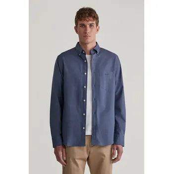 Pánská košile KOŠILE GANT REG HOUNDSTOOTH WOOL FLANNEL SHIRT EVENING BLUE