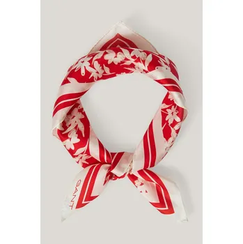 Šátek ŠÁTEK GANT FLORAL PRINT SILK SCARF ORANGE RED