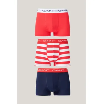 Boxerky SPODNÍ PRÁDLO GANT STRIPE TRUNK 3-PACK BRIGHT RED