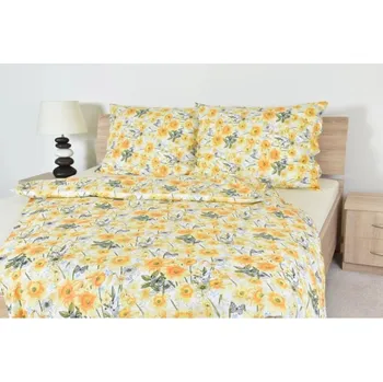 Povlečení Souprava 1+1 ložního bavlněného povlečení, Narcisy