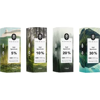 CBD Sada plnospektrálních konopných olejů CBD (5-30 %) - 6500 mg