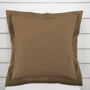 Povlak na polštářek Dekorační povlak na polštář s lemem BKS-405 Okrově hnědý 50 x 50 cm