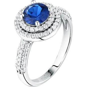 Prsten Morellato Blyštivý stříbrný prsten s modrým zirkonem Tesori SAIW27701 58 mm + 2 měsíce na vrácení zboží