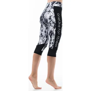 Dámské legíny Dámské krátké černobílé sportovní legíny A6103 - Litex S černo - bílá