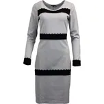 Šaty CILIA Drm - Favab šedá s černou krajkou L